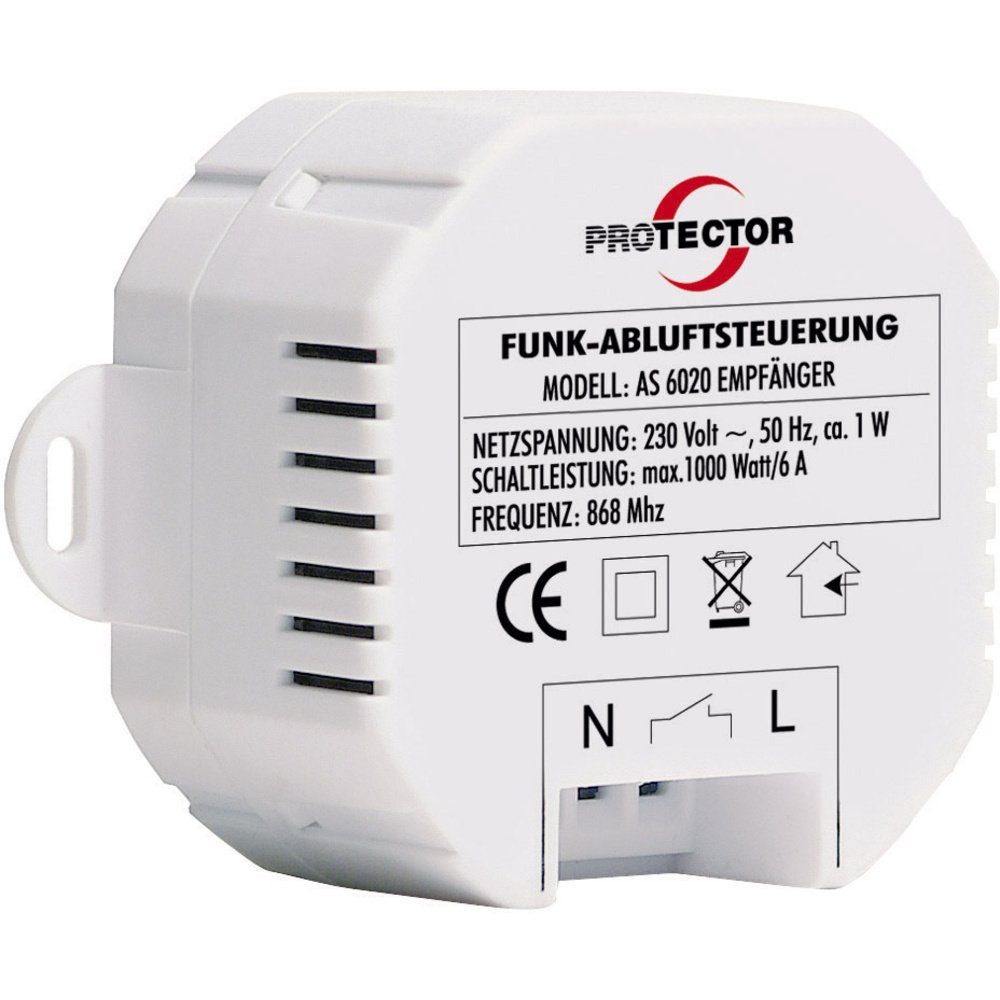 Protector Abluft-Set Protector Funk-Abluftsteuerung AS 6020.3 1000 W Weiß, Braun