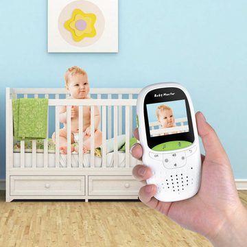GOOLOO Babyphone Babyphone mit Kamera Video Baby Monitor mit Gegensprechfunktion, VOX Babyfon, Nachtsicht Baby, Temperaturüberwachung, 1-tlg., Video Überwachung mit 2" Digital LCD Bildschirm, Wireless