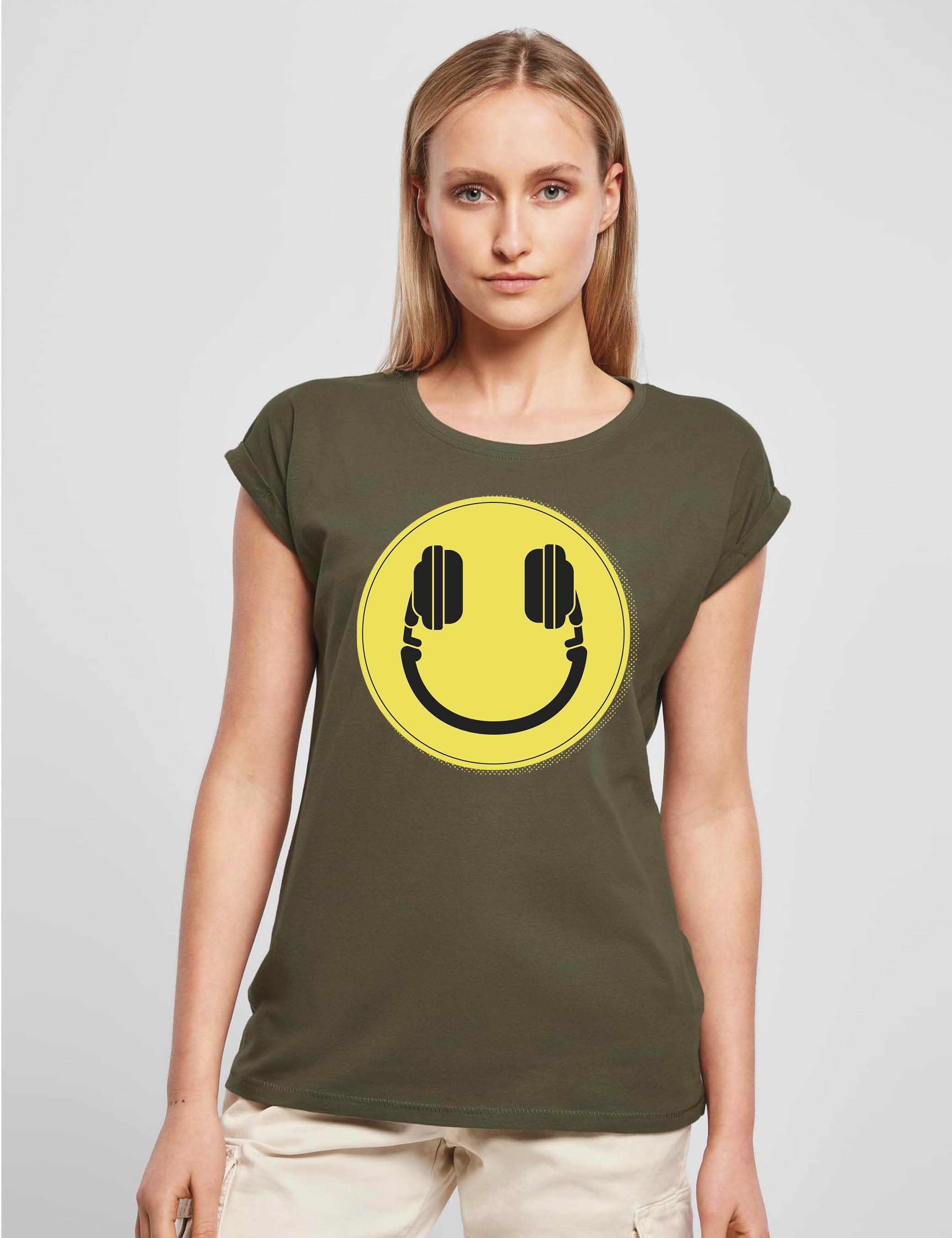 Youth Designz Print-Shirt "Headset Smiley" Damen günstig online kaufen