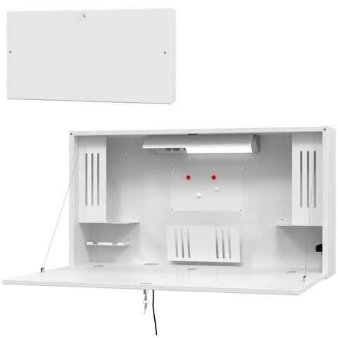 bümö Schreibtisch Wand WO - Arbeitshöhe: 65 cm, - Dekor: Weiß