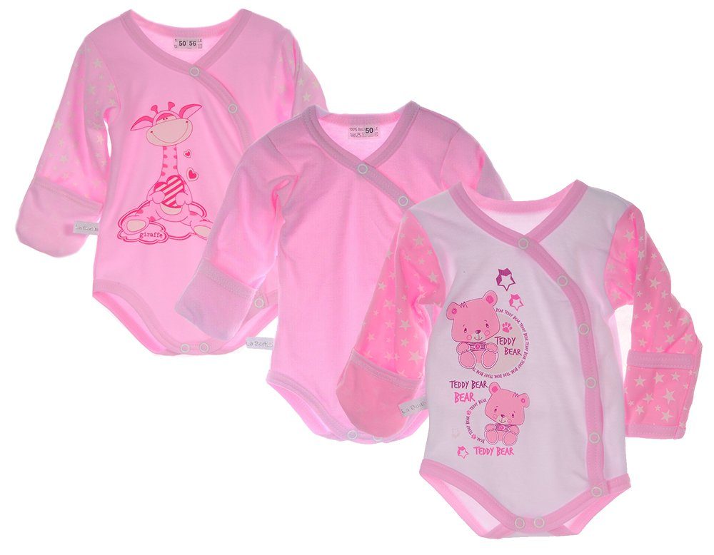 La Bortini Body Baby Wickelbody mit Kratzschutz 44 50 56 62 68 74 80 86 92 98