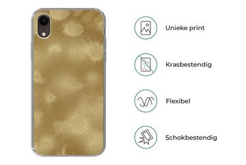MuchoWow Handyhülle Gold - Farbe - Abstrakt, Handyhülle Apple iPhone XR, Smartphone-Bumper, Print, Handy
