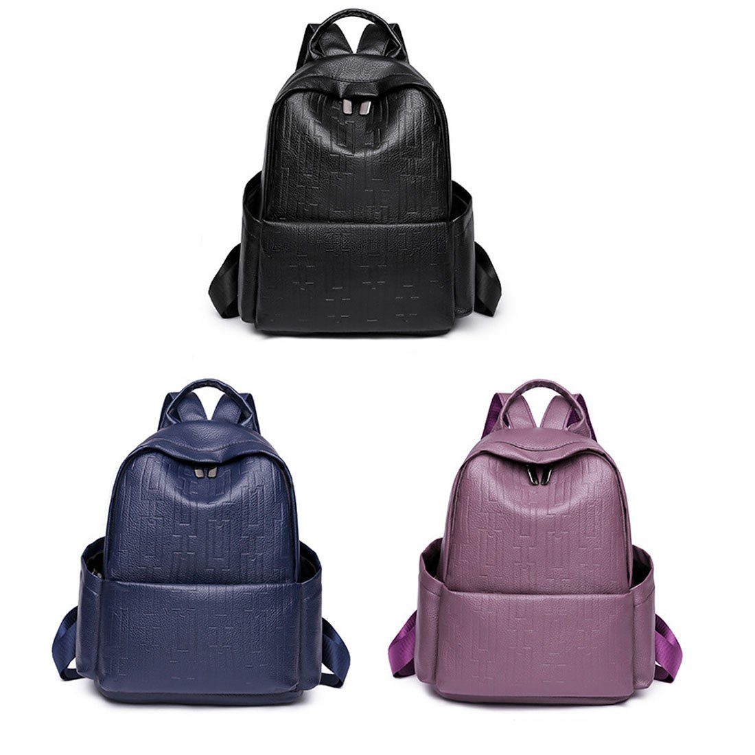 DÖRÖY Cityrucksack Damenmode wasserdichte Umhängetasche, Rucksäcke Travel Lila Casual