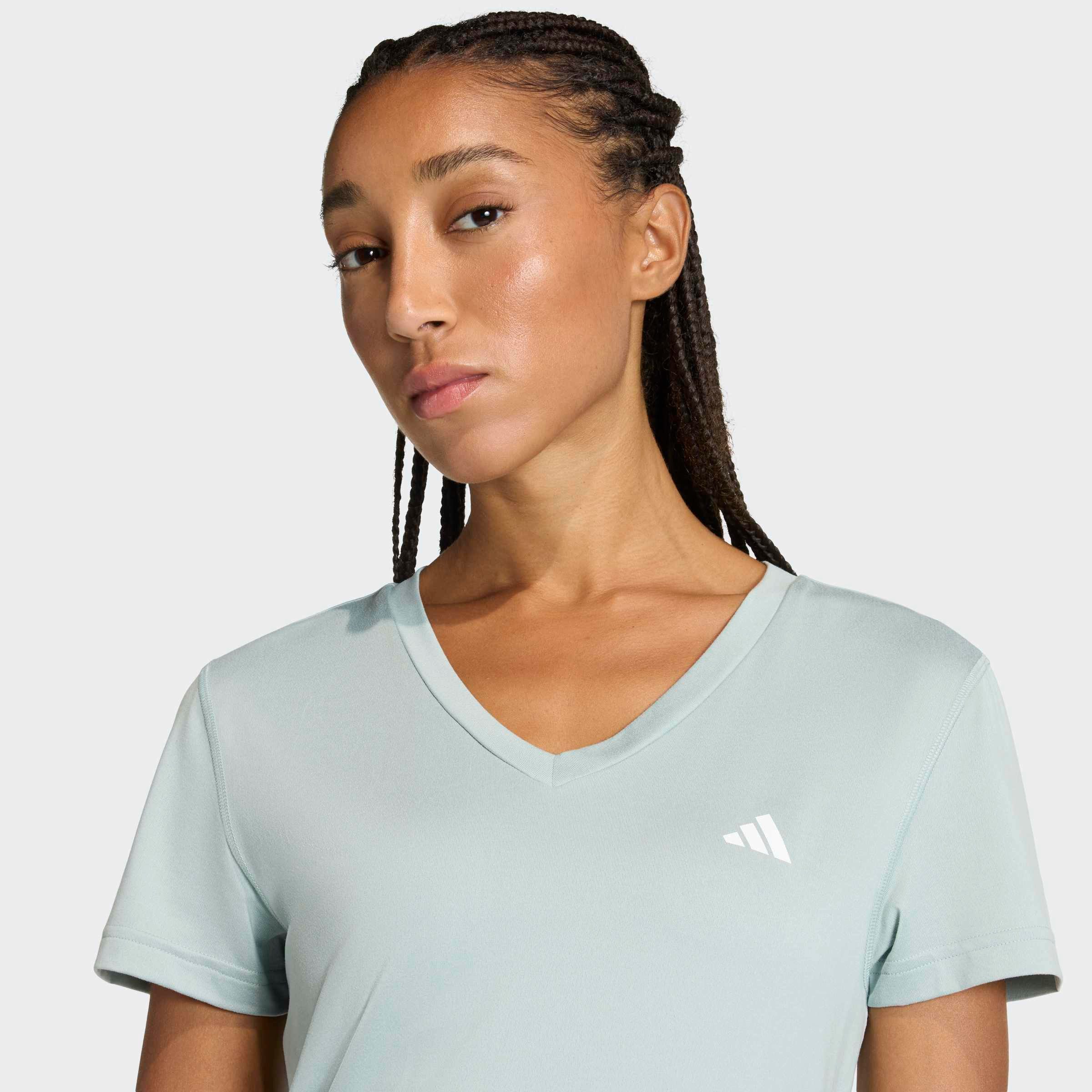 adidas Performance T-Shirt ADIDAS WORKOUT ESSENTIALS MIT V-AUSSCHNITT mit V-Ausschnitt, ohne Verschluss
