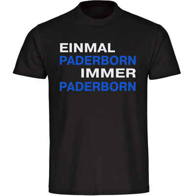 multifanshop T-Shirt Kinder Paderborn - Einmal Immer - Boy Girl