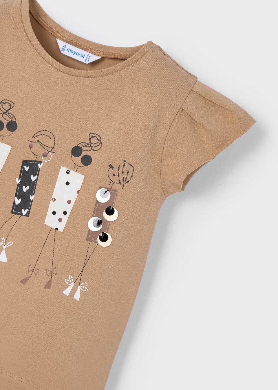 Mayoral Print-Shirt Mädchen T-Shirt mit Printmotiv – Zimt (301538)