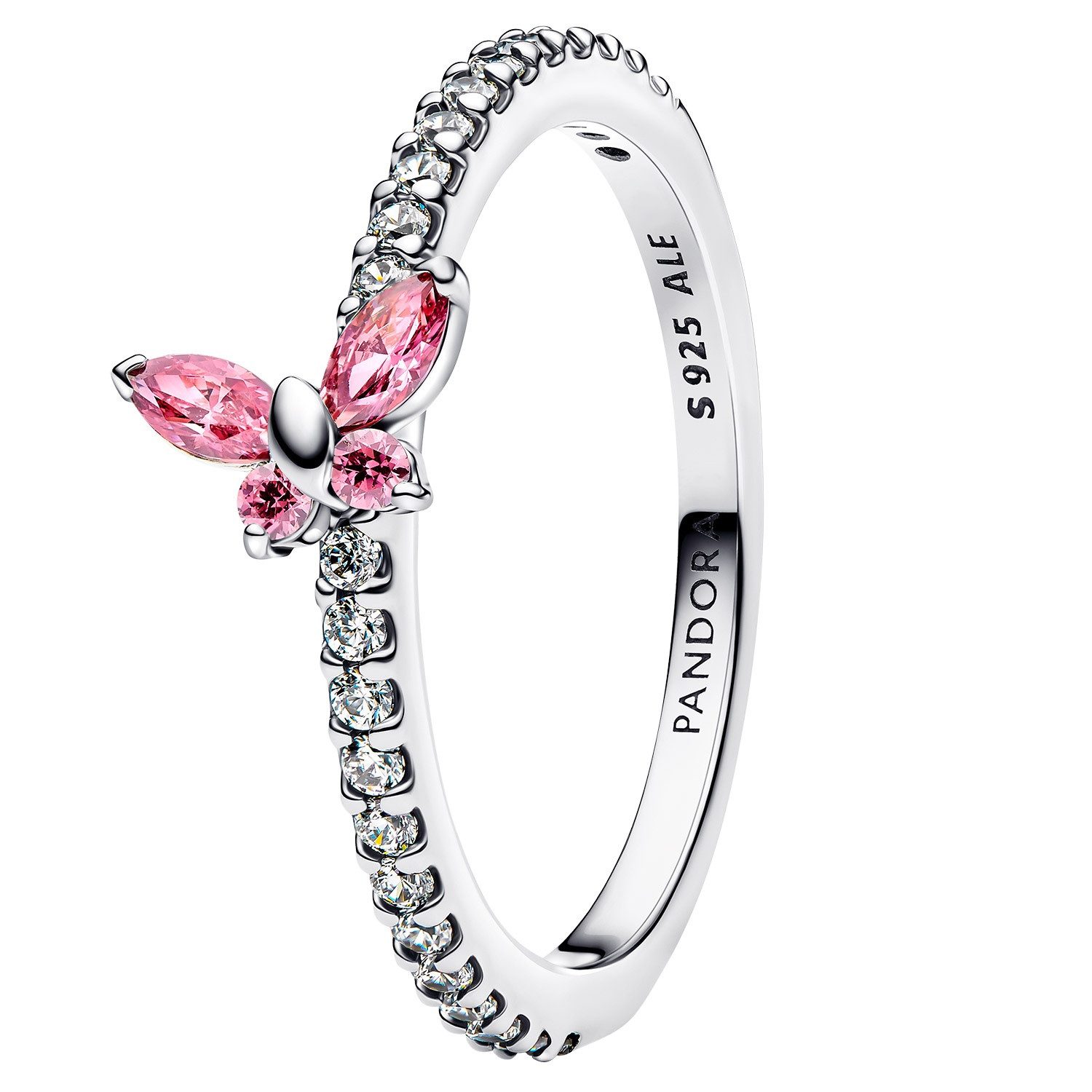 Pandora Silberring DamenSilber Funkelnder Pink