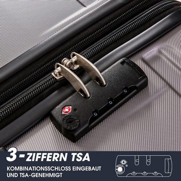 SIKAINI Handgepäckkoffer B-DJ-PP294408WAA, 1 Rollen, Koffer mit TSA-Schloss und Universalrad