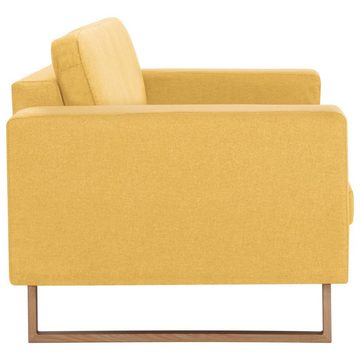 vidaXL Sofa 2-Sitzer-Sofa Stoff Gelb Couch