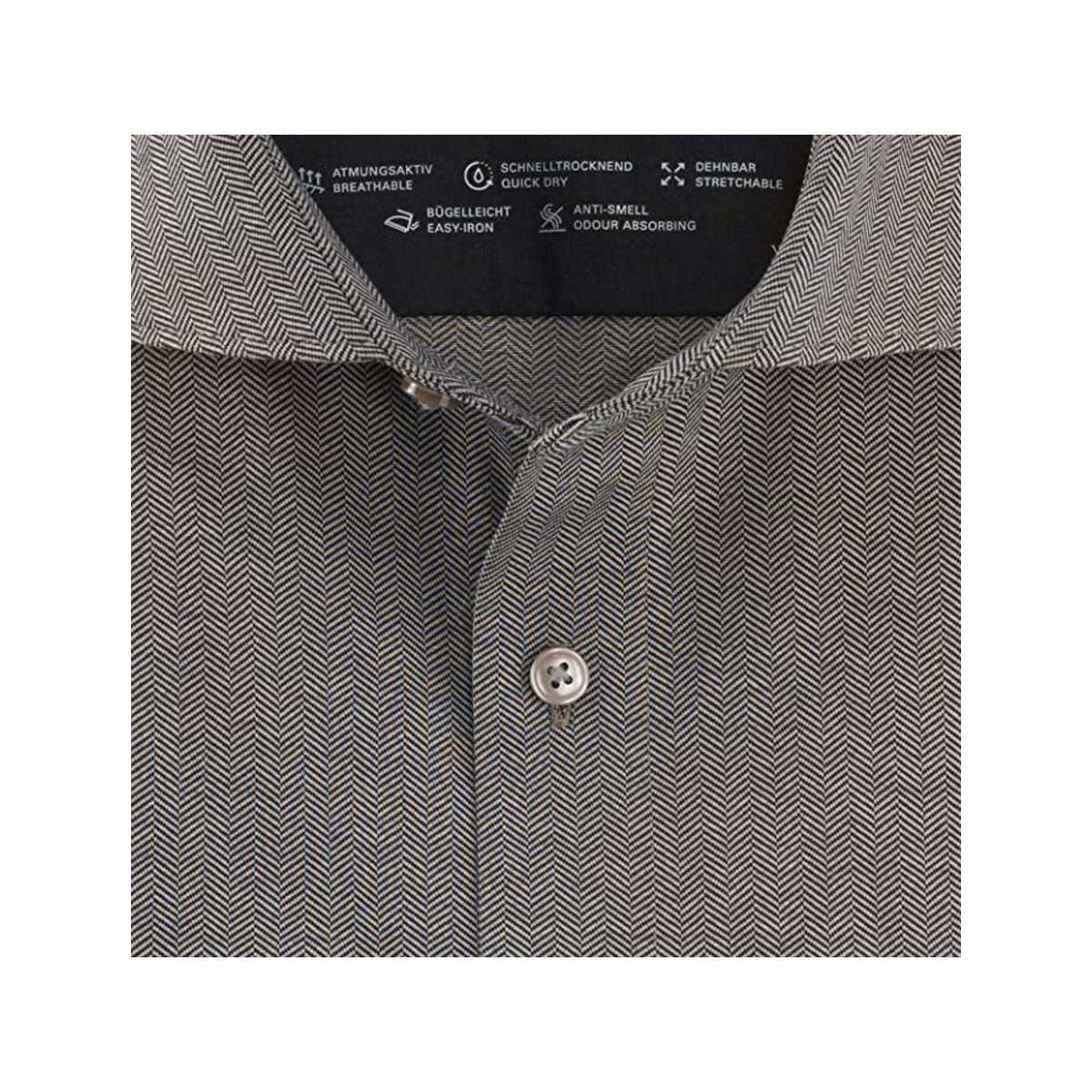 textil (1-tlg) passform offwhite T-Shirt OLYMP