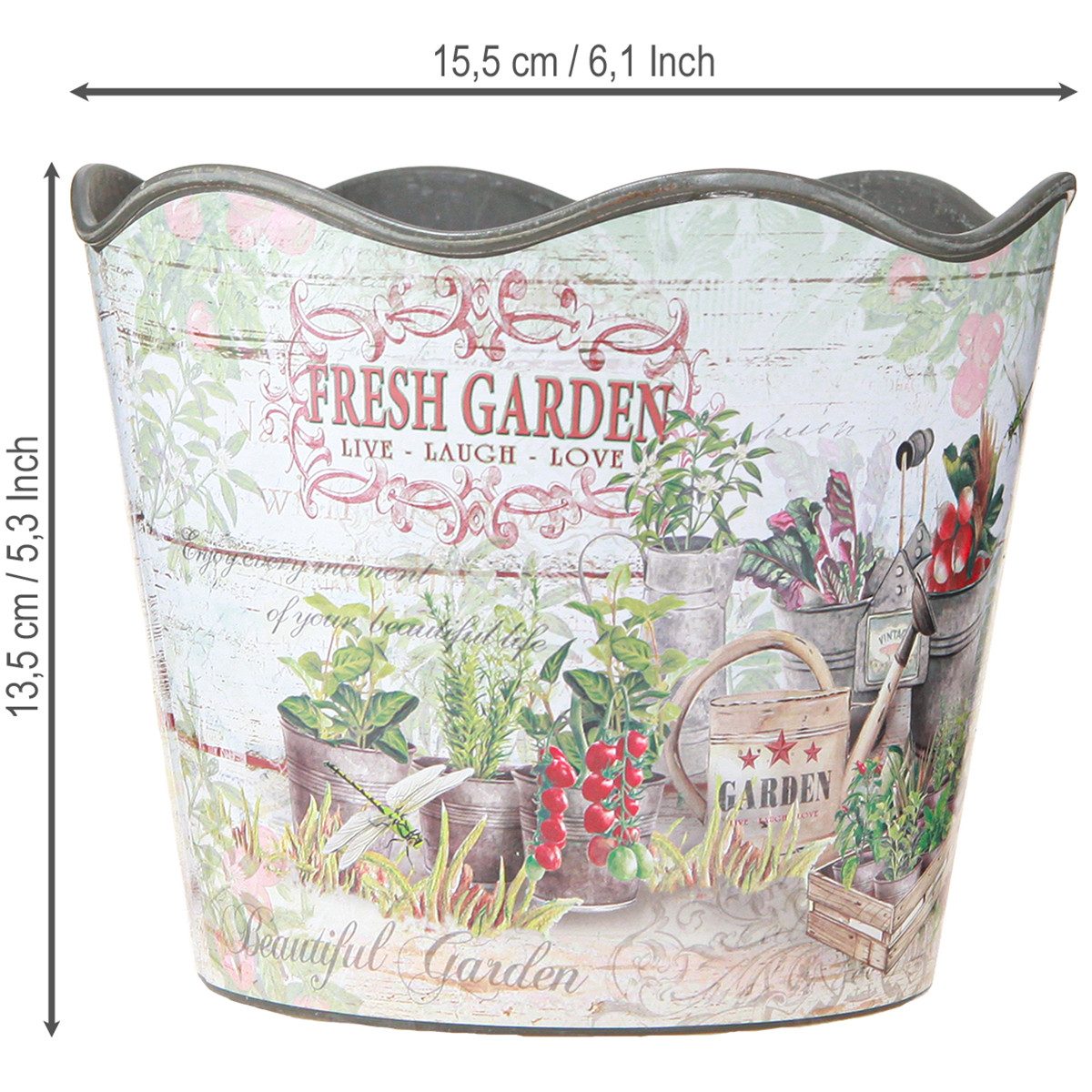 Florists Products Blumentopf Kräutertopf Blumentopf Plastik Vintage Set 2 Stück Küche Garten