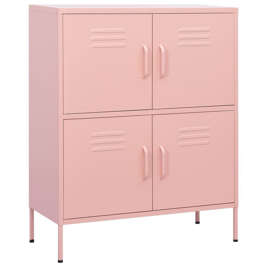 vidaXL Aktenschrank NA Lagerschrank Rosa 80x35x101,5 cm Stahl