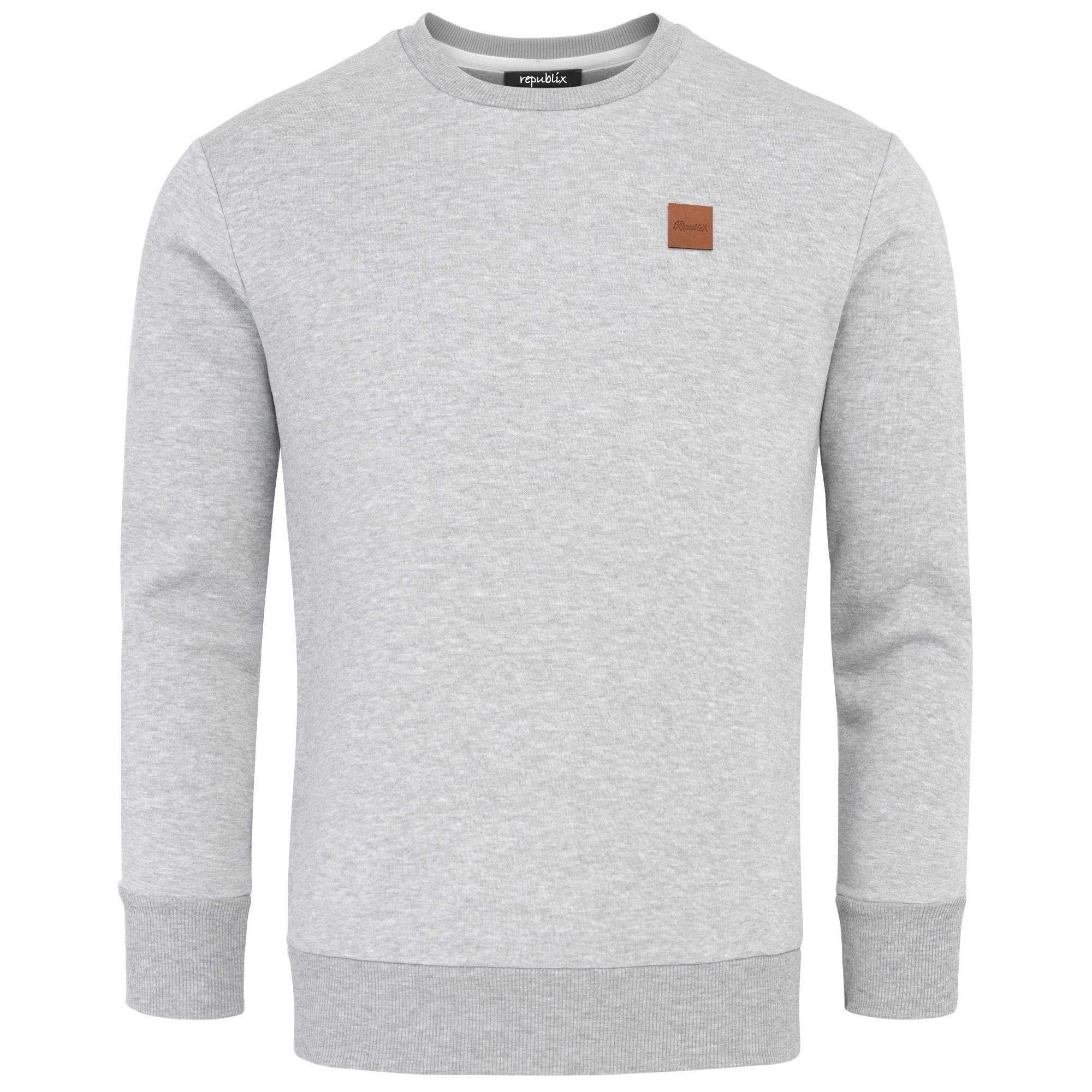 REPUBLIX Sweatshirt JESSE Herren Basic College Pullover Sweatjacke Hoodie günstig online kaufen