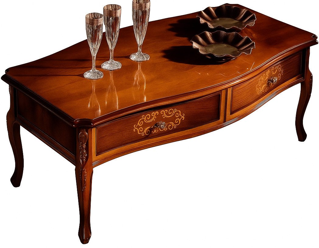 Xlmoebel Couchtisch Neuer Wohnzimmertisch in luxuriösem Barockstil aus braunem (Couchtisch-4327), Hergestellt in Italy