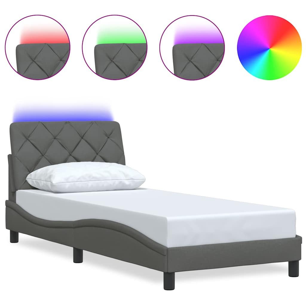vidaXL Bett Bettgestell mit LED ohne günstig online kaufen