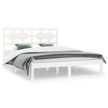 furnicato Bett Massivholzbett Weiß Kiefer 180x200 cm