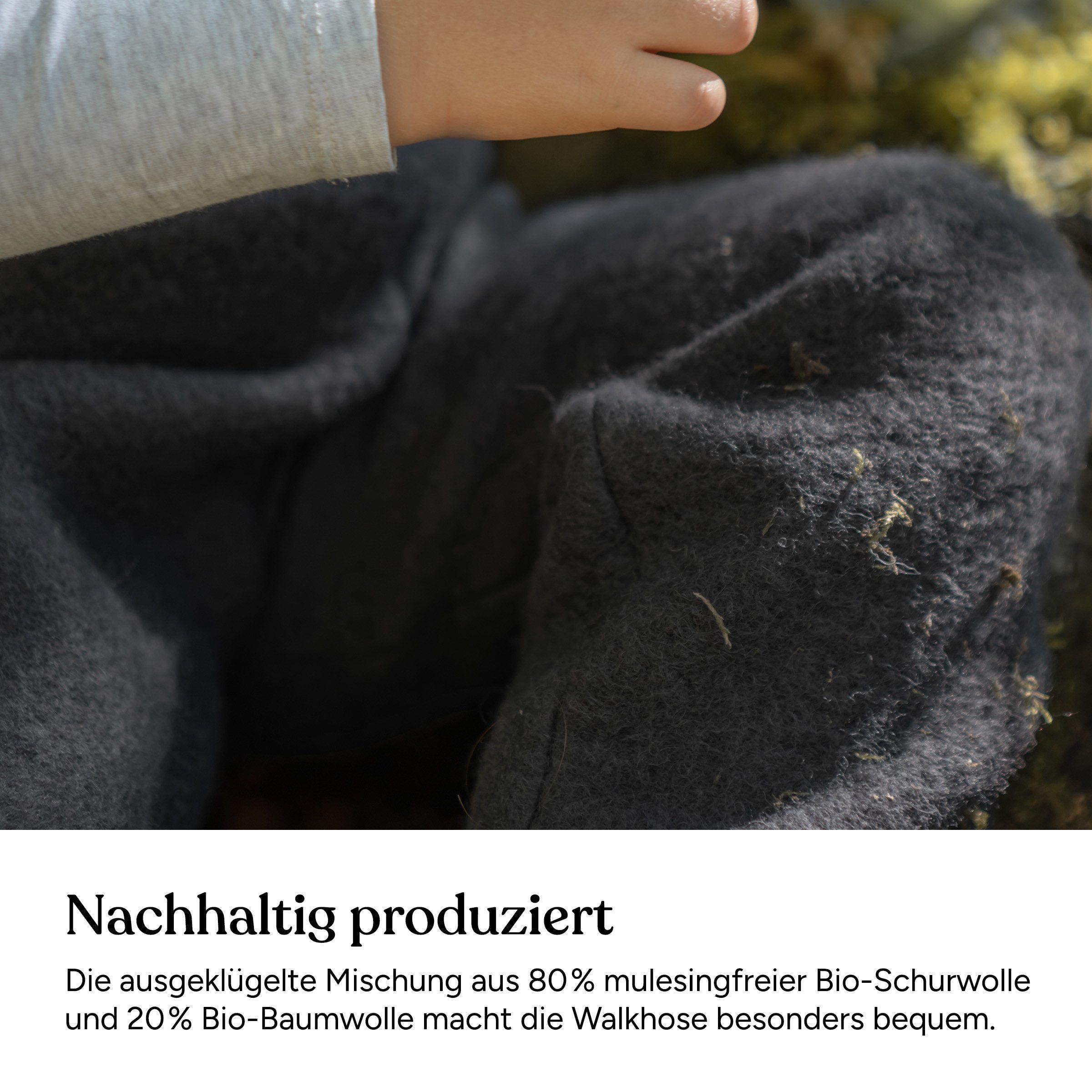 Ehrenkind Outdoorhose Walkhose aus Bio-Wolle & Bio-Baumwolle