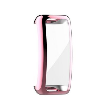 Wigento Smartwatch-Hülle Full Coverage Electroplating TPU Watch Case Rosa für Fitbit Inspire 3