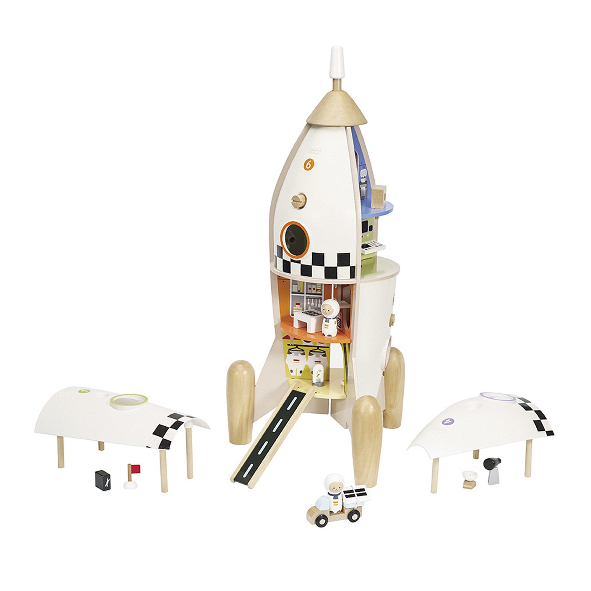 Classic World Spielzeug-Flugrakete Classic World - Spielzeug Rakete - 31x31x69cm - ab 3 Jahre