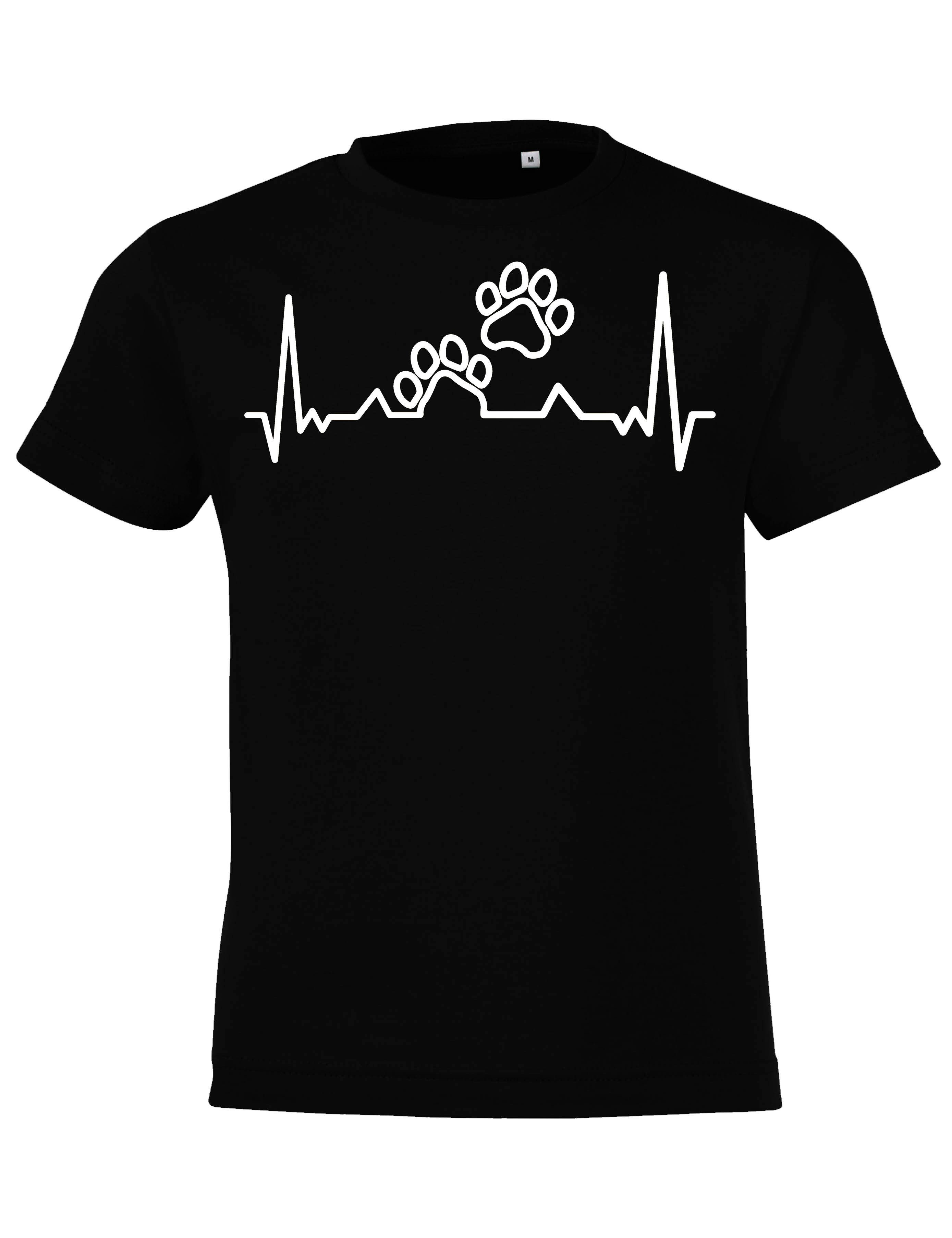 T-Shirt Heartbeat Hundepfoten Kinder Shirt