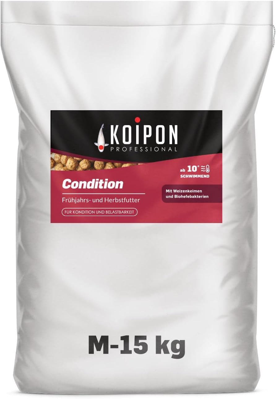 KOIPON KOIPON Condition 6mm Herbst und Frühjahrsfutter für Koi, Trockenfutter für: Koi, Goldfische, Teichfische, Zierfische, Herbst und Frühjahrsfutter, Konditionsstärkung, Verdauungsförderung