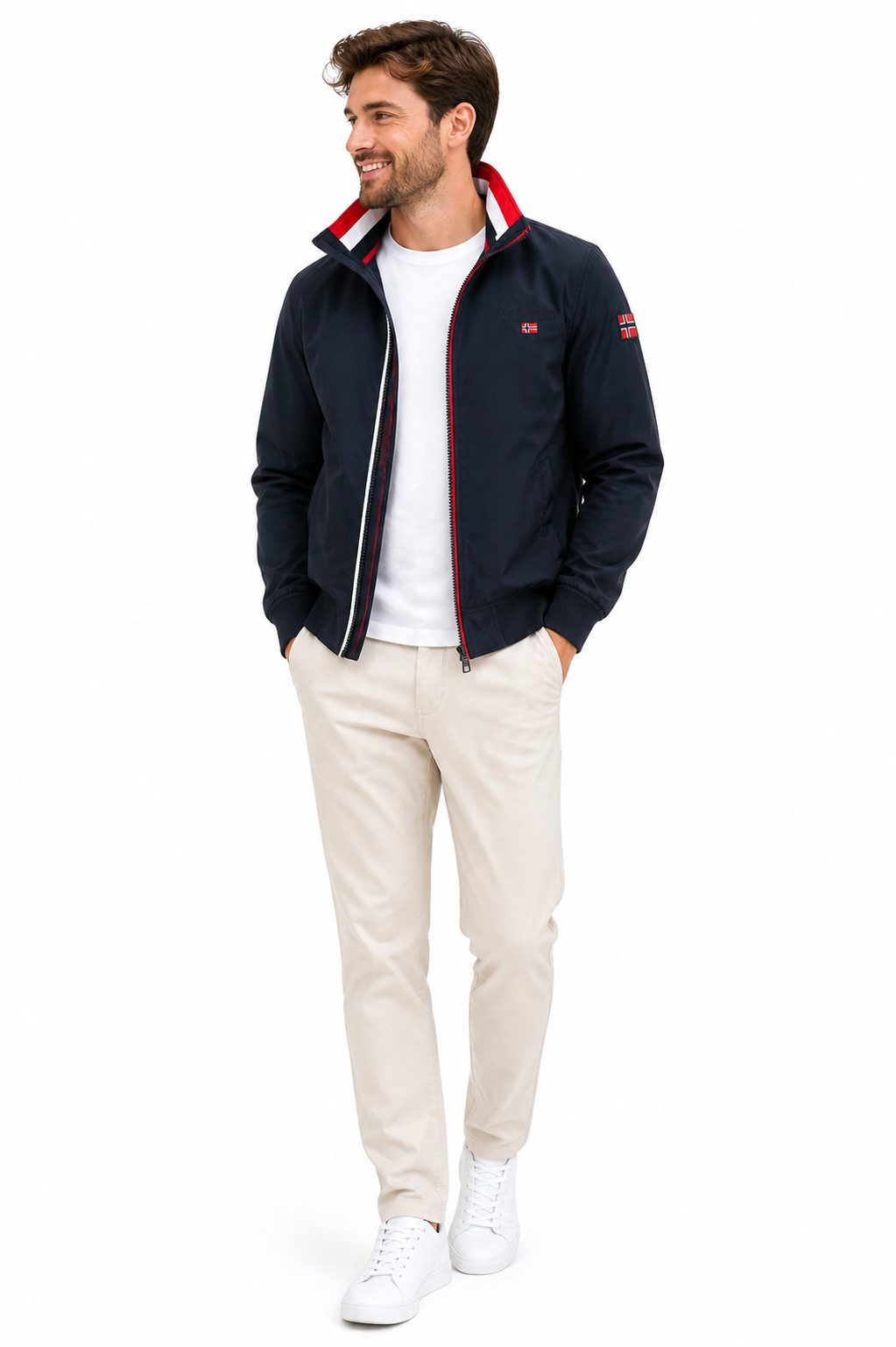 Geographical Norway Steppjacke Herren Übergangs Jacke Windbreaker Blouson Wasserabweisend Frühlings