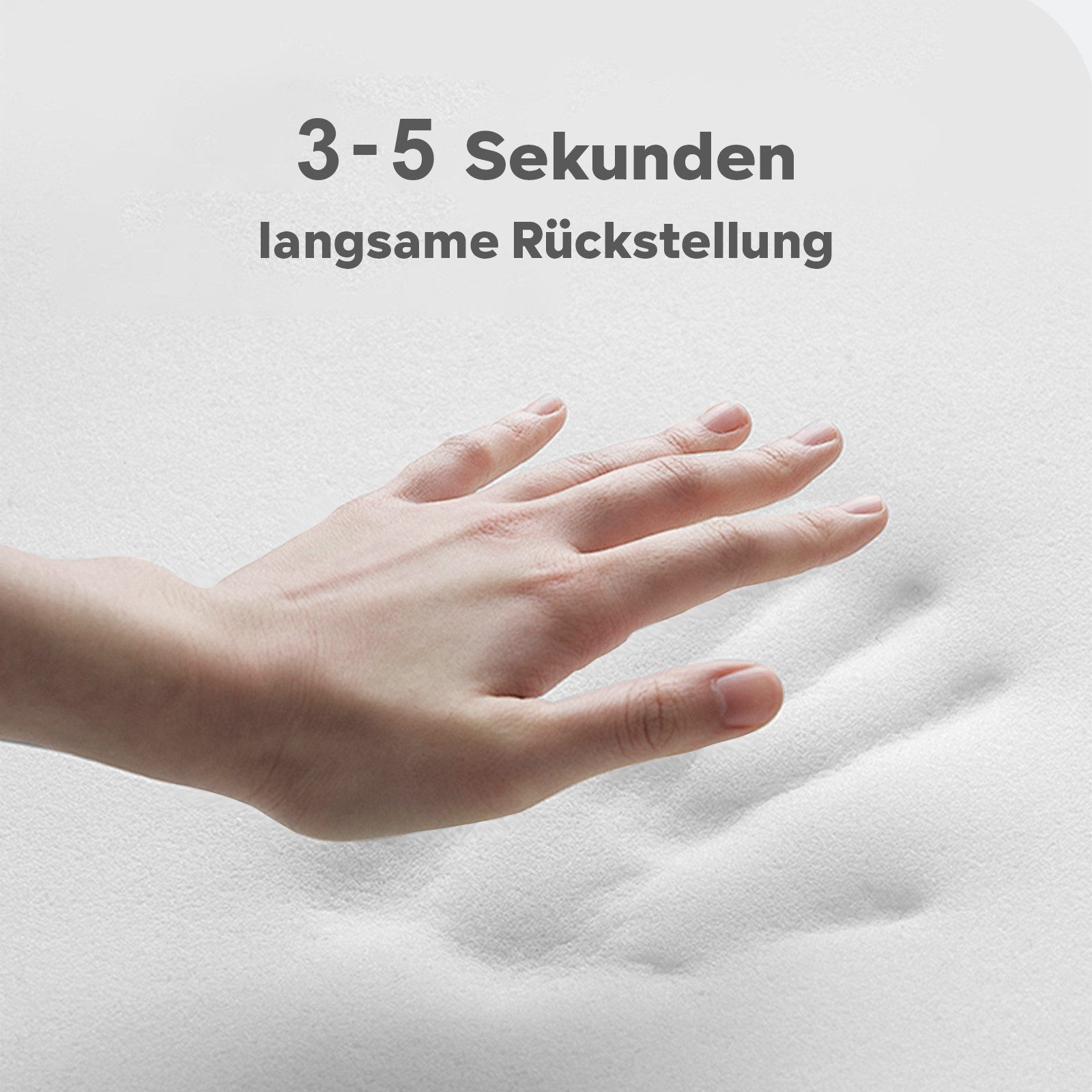 ROYGBIV Nackenstützkissen Memory Foam, Orthopädisches Kissen mit 2 Höhen, Füllung: 38D Memory-Schaum + 60D Stützschaum, 3 Zone Höhe-10/7/12 cm, OEKO-TEX, Abnehm – Bild 3 von 5