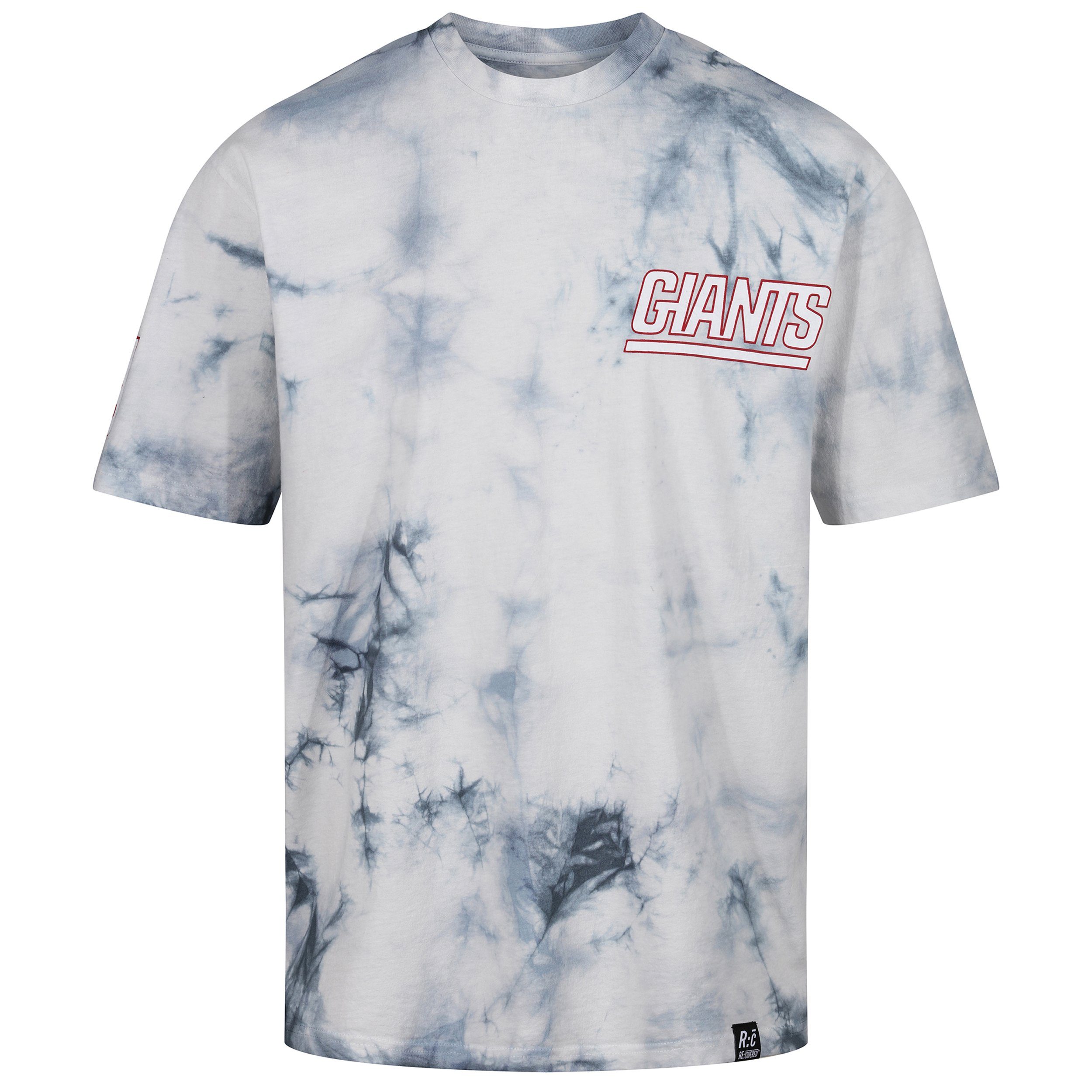 Recovered Print-Shirt New York Giants - NFL - Tie-Dye Relaxed T-Shirt, Helmet Blue S