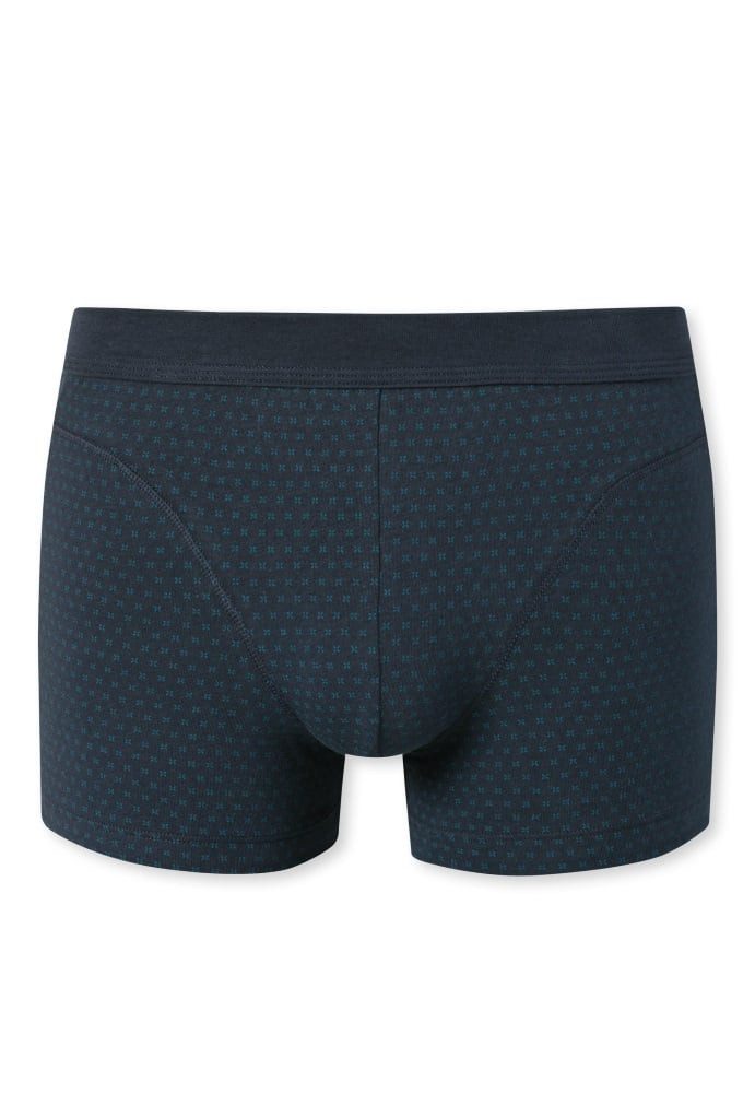 Schiesser Boxershorts Unterwäsche Organic Cotton (Comfort Fit) gemustert nachtblau Herren