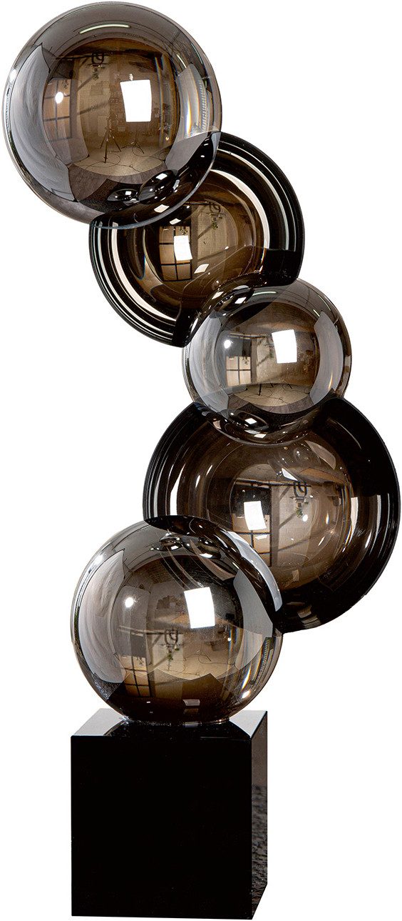 GILDE Skulptur Skulptur Rondo schwarz; weiß (1 St), Dekoskulptur modern abstrakt Wohnaccessoire Tischdekoration