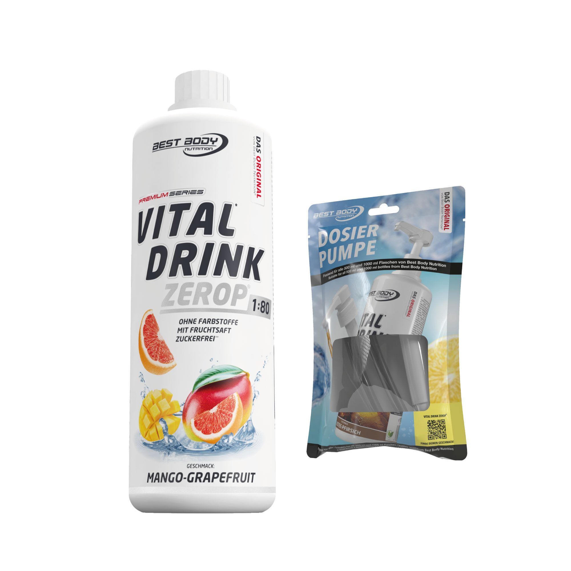 Best Body Nutrition 1 L Vital Drink Zerop Bundle Flüssigkeit, Getränk