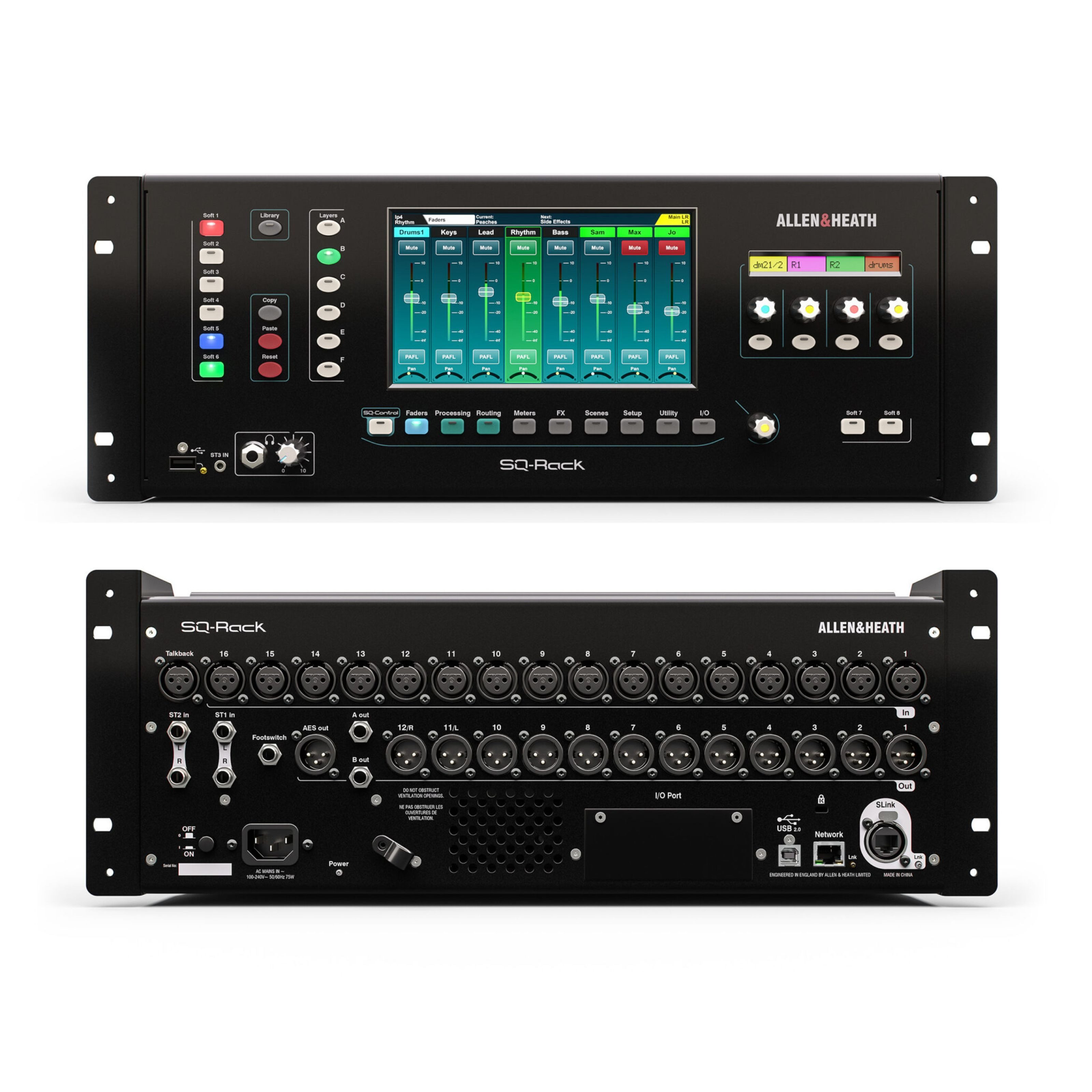 Allen & Heath Mischpult, (PA Mischpulte, Digital Mixer), SQ-Rack - Digital Mixer