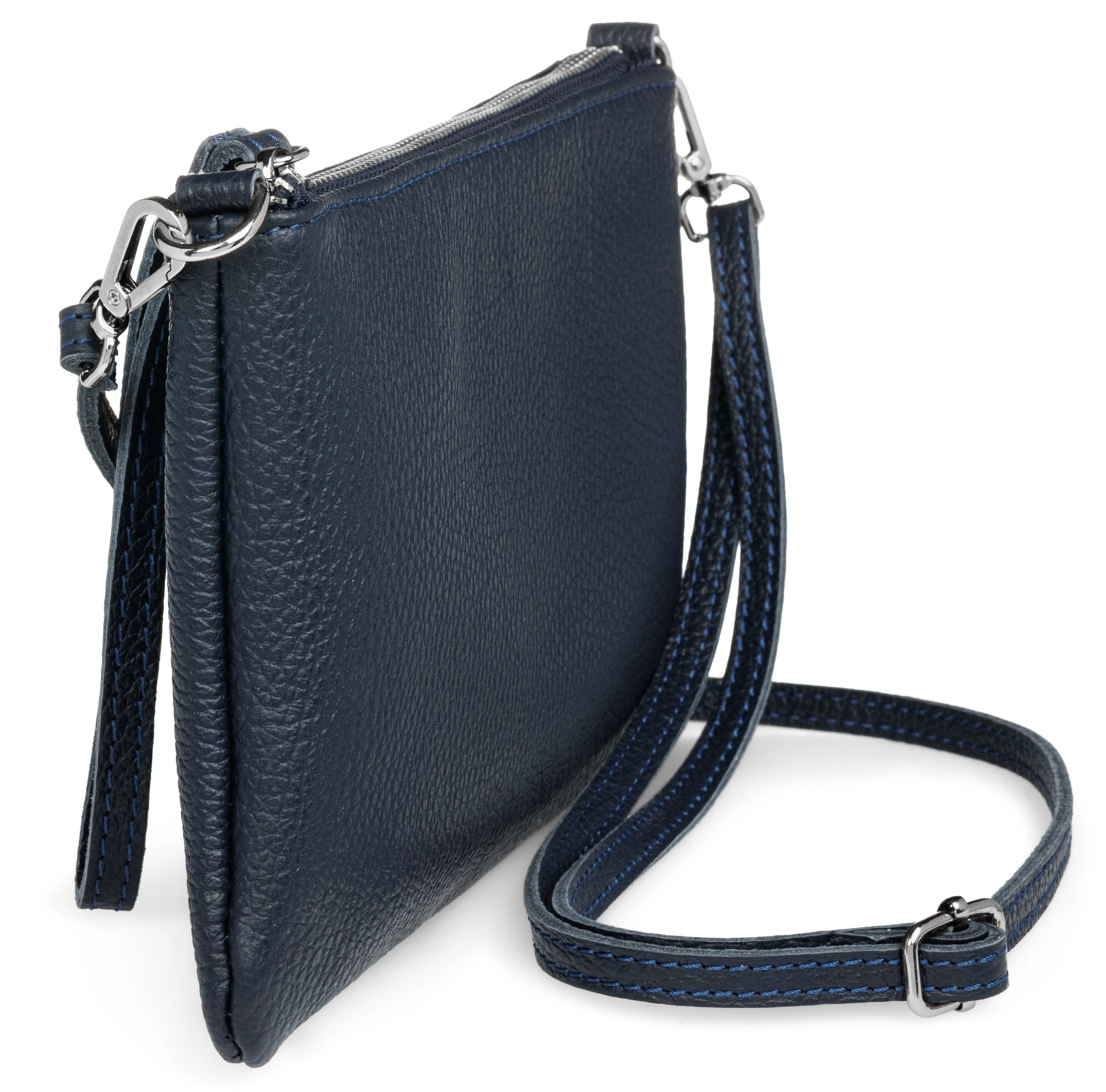 Caspar Clutch Abendtasche Kompakte Damen Leder Tasche - CLASSIC LINE - Modell No.834, leicht, elegant & unempfindlich - 100% Echtleder - Handmade in Italy