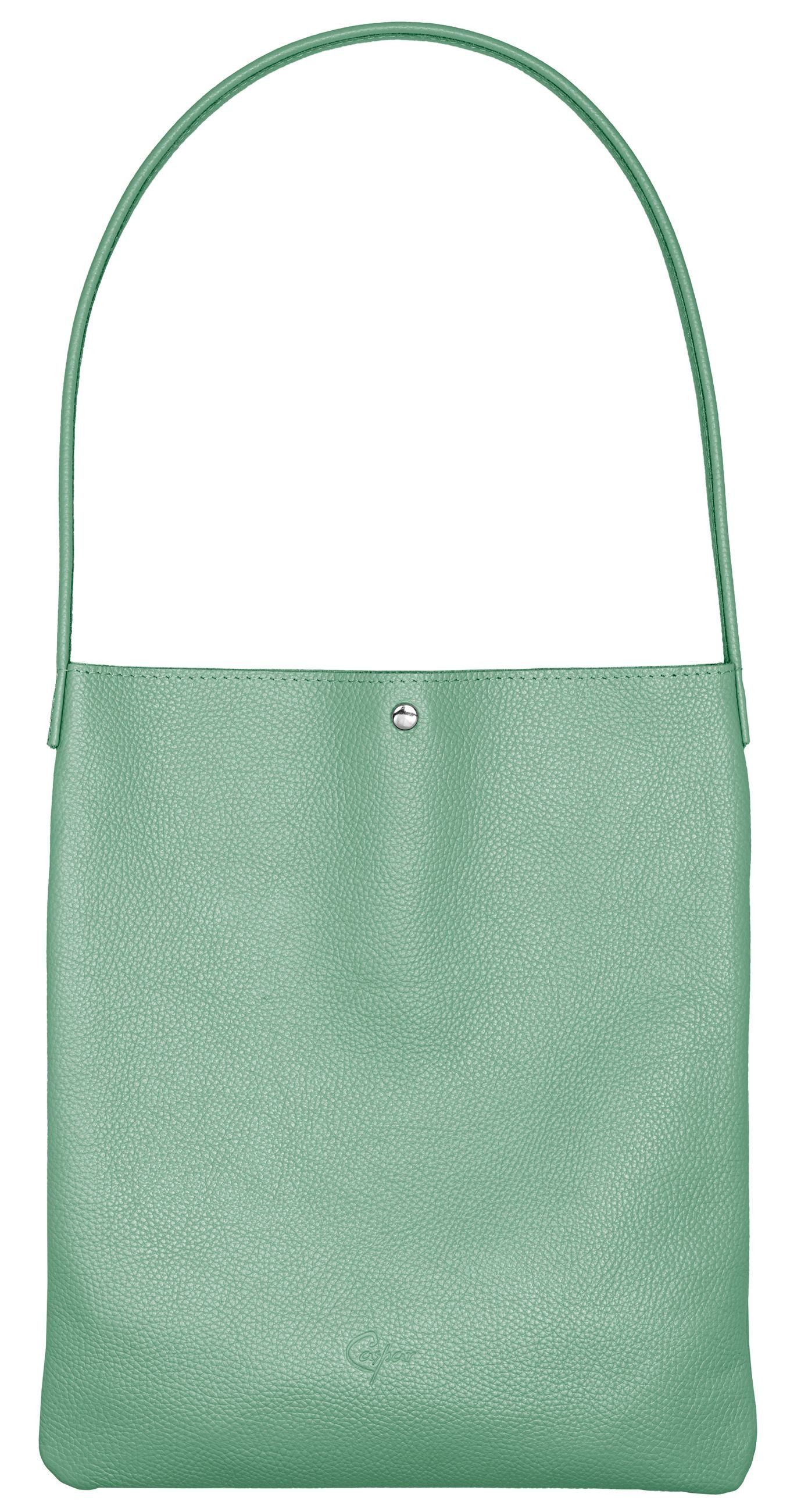 Caspar Schultertasche Mittelgroßer Leder Shopper Damen günstig online kaufen