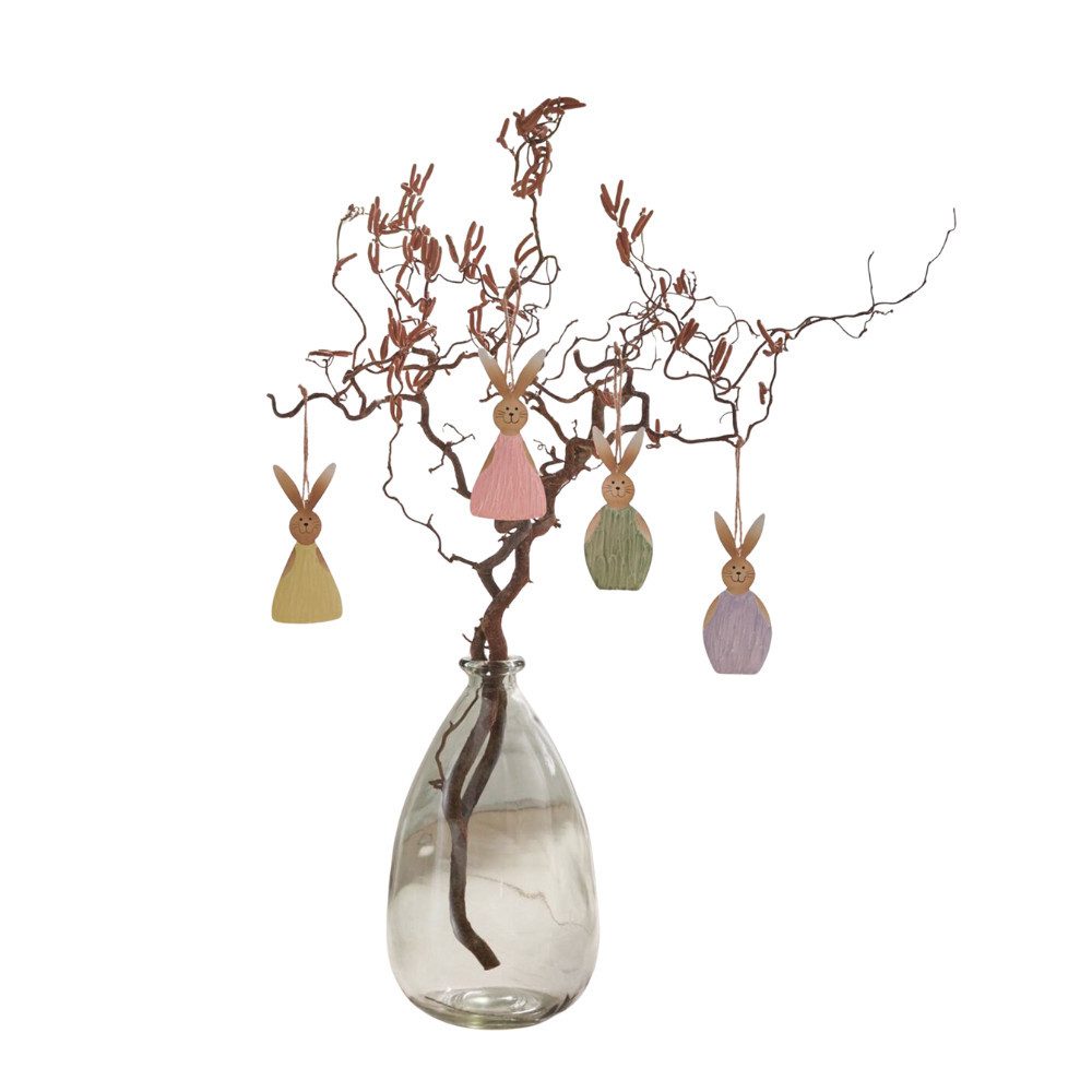 Home-trends24.de Dekohänger Osterhase Hasen Hänger Deko Ostern Anhänger 4er-Set (4 St)