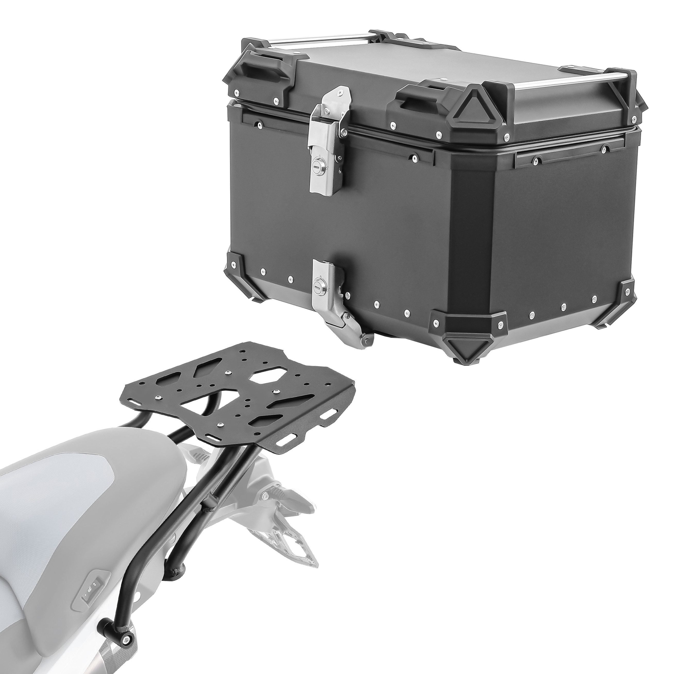 Bagtecs Topcase Set Alu Topcase + Gepäckbrücke passend für BMW R 1300 GS 23-26 # XB55