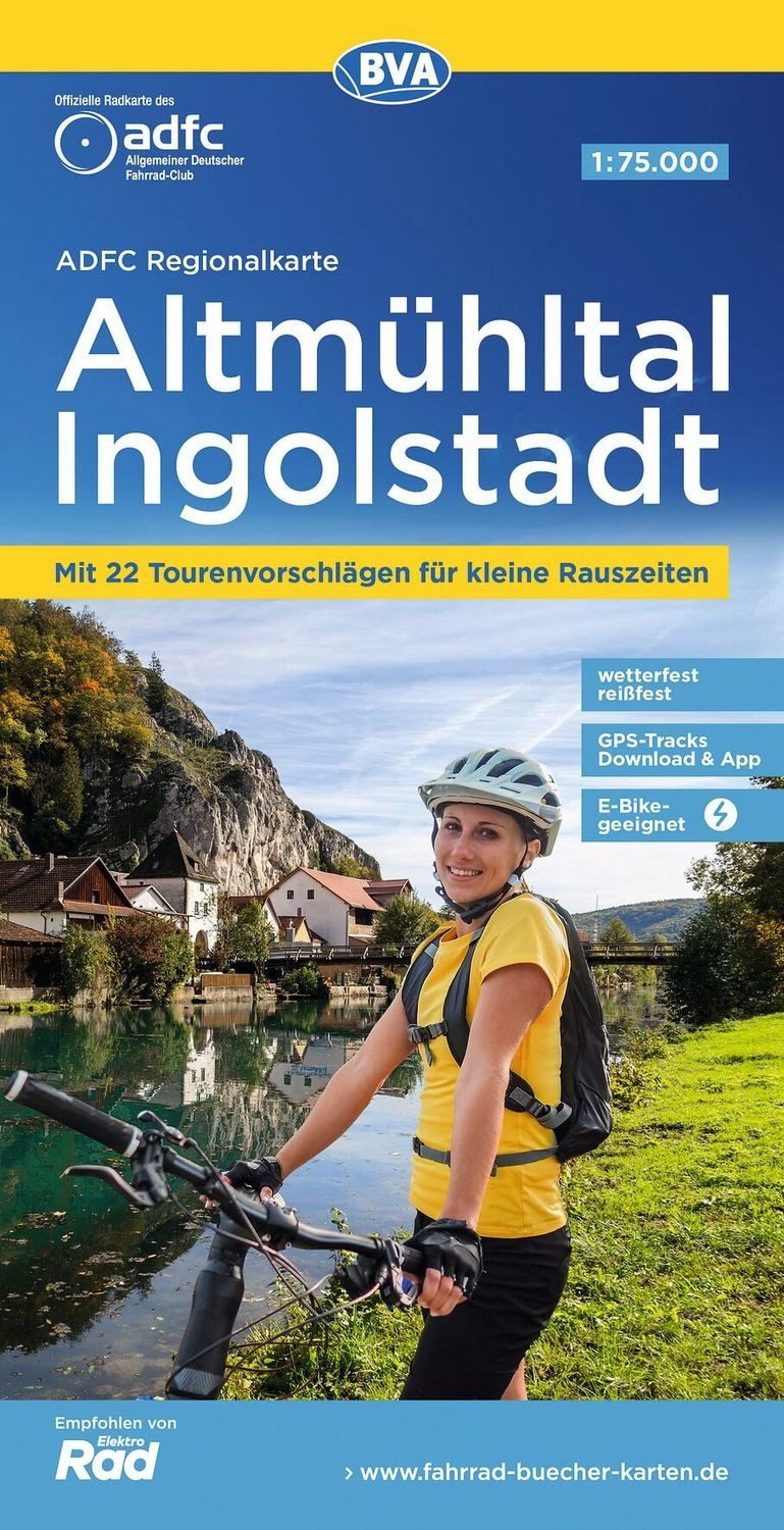 BVA ADFC Regionalkarte Altmühltal Ingolstadt 1:75.000 / diverse