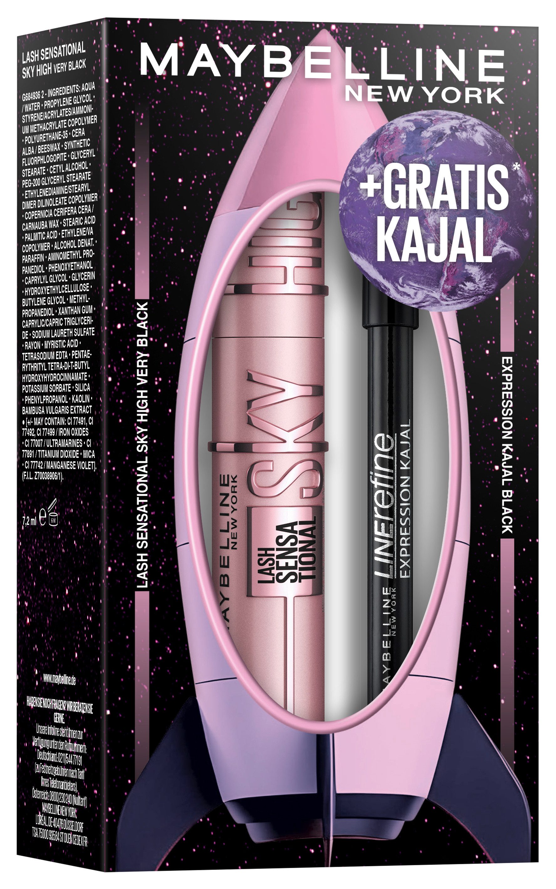 MAYBELLINE NEW YORK Make-up Set Maybelline New York Xmas Coffret Sky High + Expression Kajal