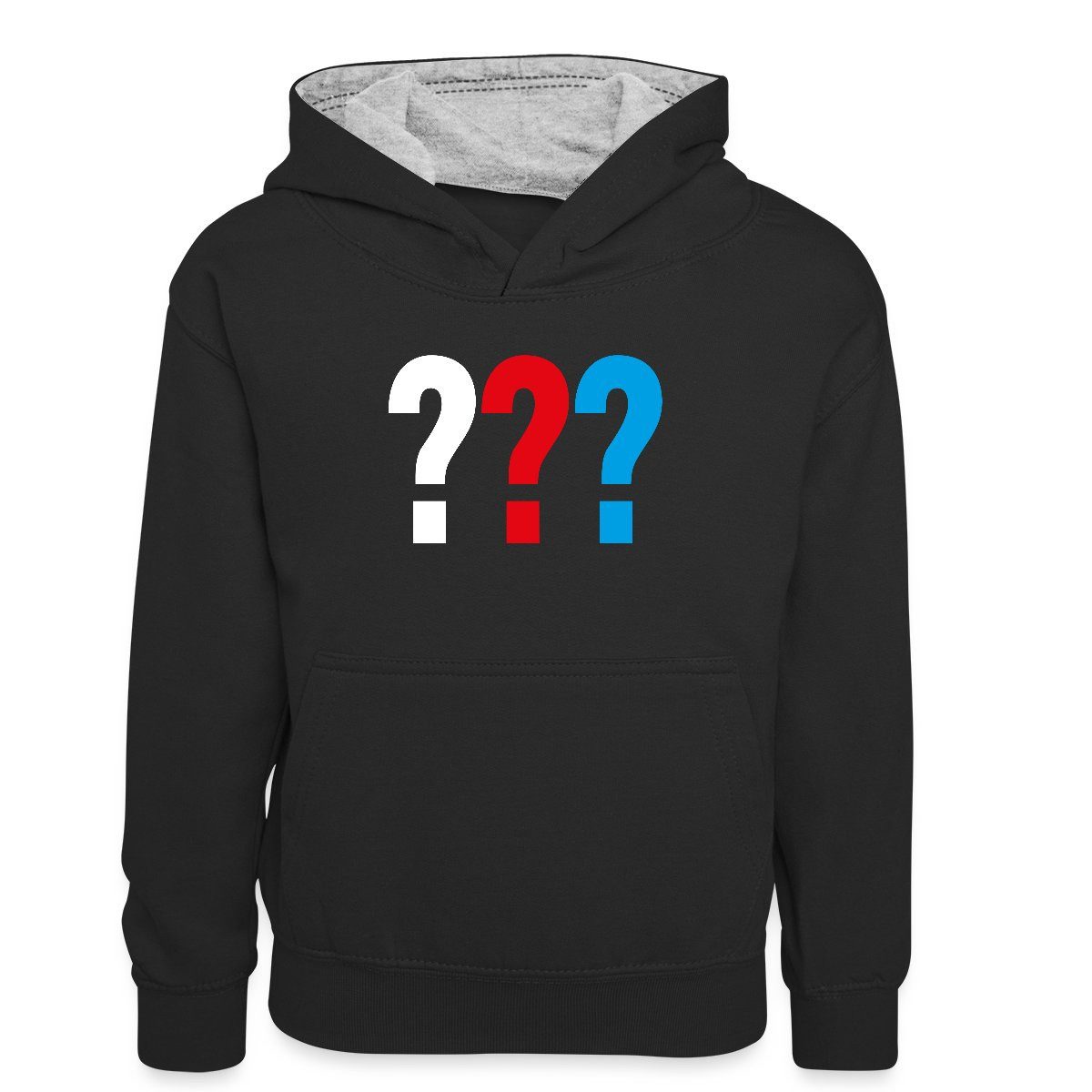 Hoodie Die Drei Fragezeichen Logo Kinder Kontrast-Hoodie