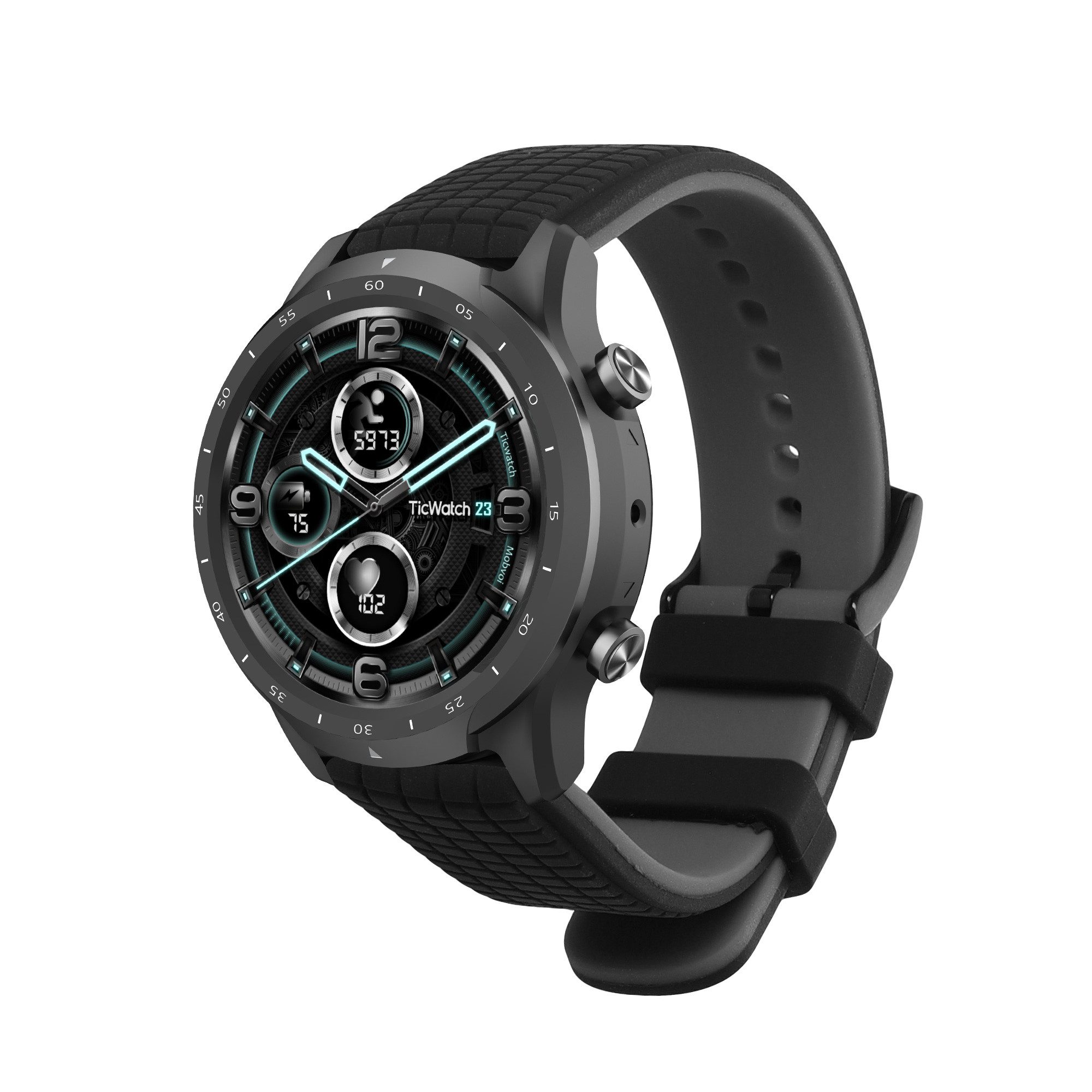 kwmobile 1x Uhrenarmband für Ticwatch Pro 3 Ultra / Pro 3 / S2 / GTX Armband Smartwatch, 1-tlg., Fitnesstracker Band Set aus TPU Silikon - Ersatzarmband Smartwatch