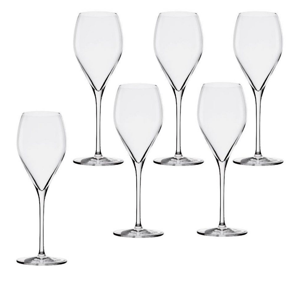 Stölzle Sektglas Stölzle Lausitz Prestige Champagnerkelch 6er Set,  Kristallglas, Champagnerkelch 345 ml Volumen