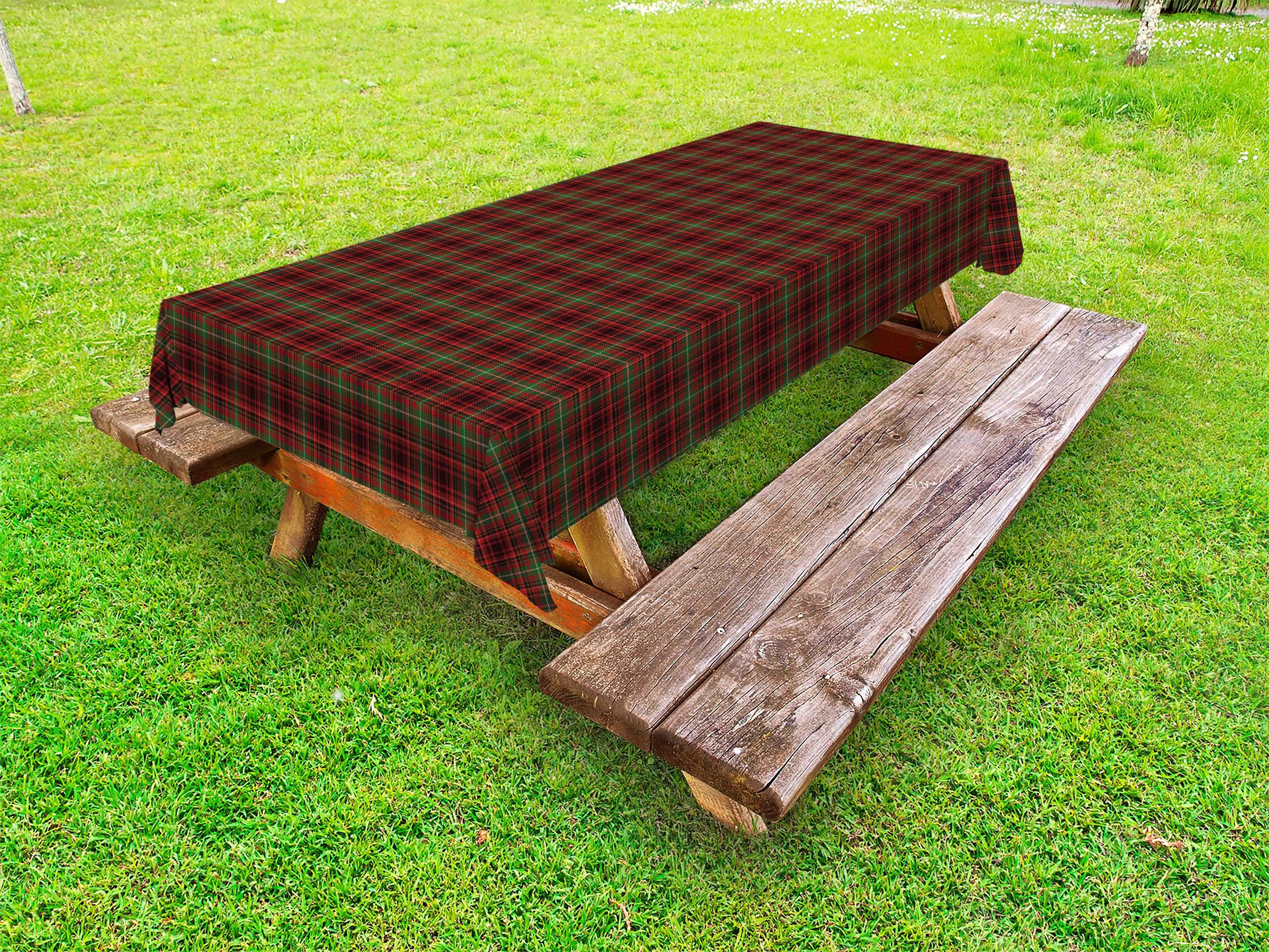 waschbare Stil Picknick-Tischdecke, Illustration Abakuhaus Scottish Plaid dekorative Tischdecke