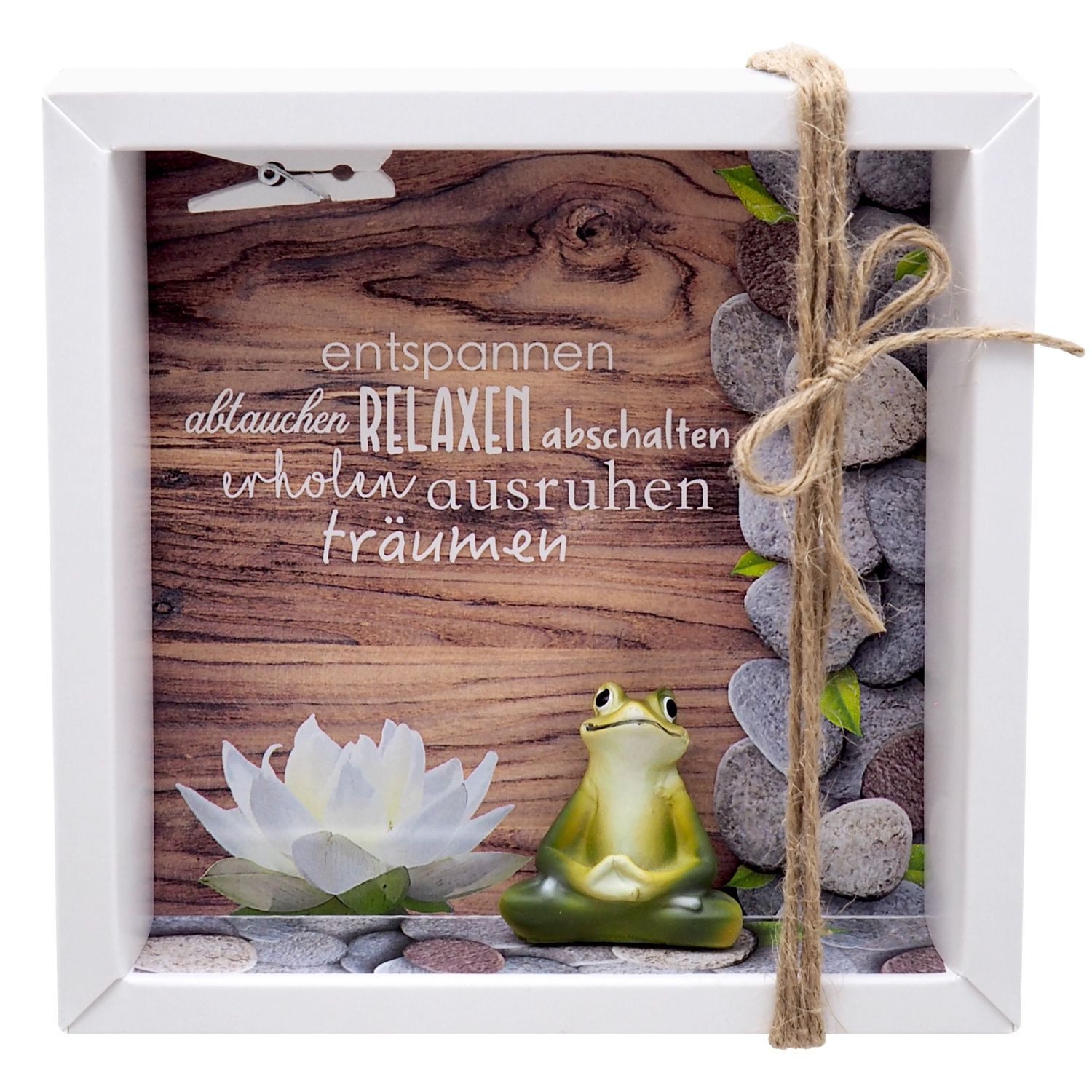 Geschenkbox Geldgeschenk Verpackung Wellness Entspannung Massage Yoga Frosch
