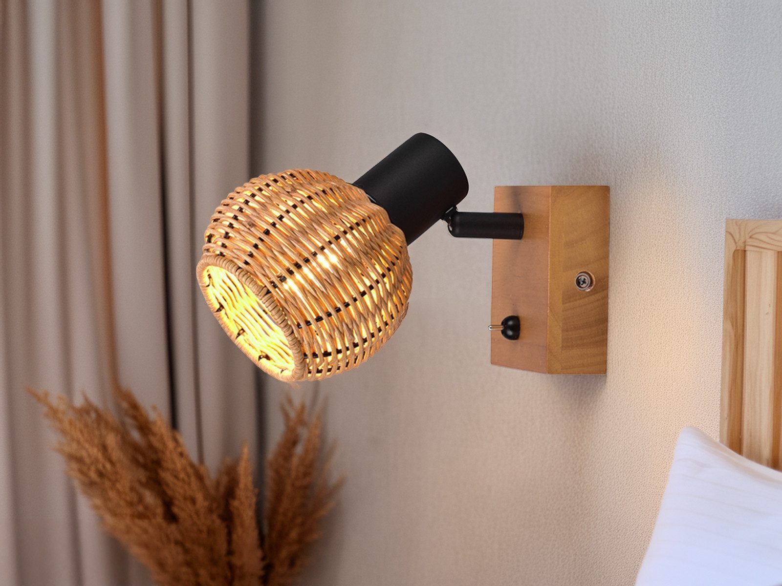 meineWunschleuchte Wandstrahler, ohne Leuchtmittel, innen, Nachttisch-lampe günstig online kaufen