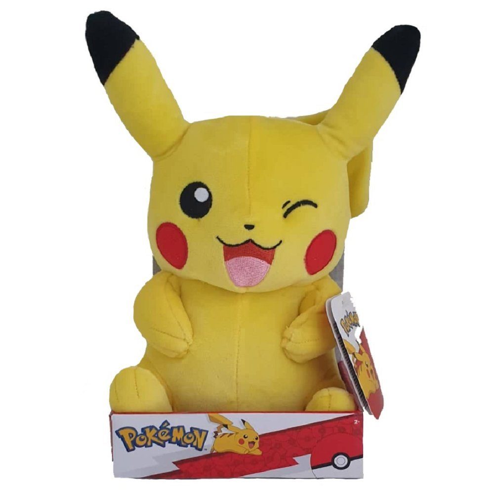 Plüschtier zwinkerndes ca. Pikachu fröhlich Pikachu 25cm Pokémon Plüschfigur POKÉMON