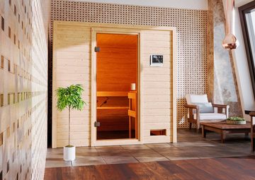 welltime Sauna Ricky, BxTxH: 195 x 169 x 187 cm, 38 mm, 4,5-kW-Bio-Ofen mit ext. Steuerung