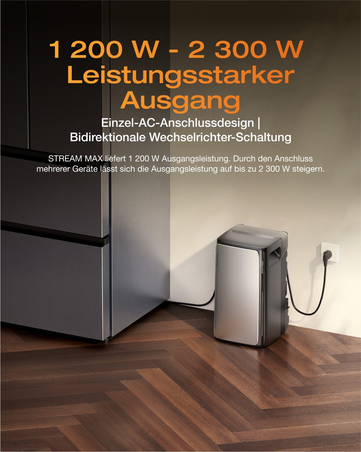 Ecoflow Balkonkraftwerk EcoFlow STREAM Max 1,92 kWh Balkonkraftwerk mit Batteriespeicher