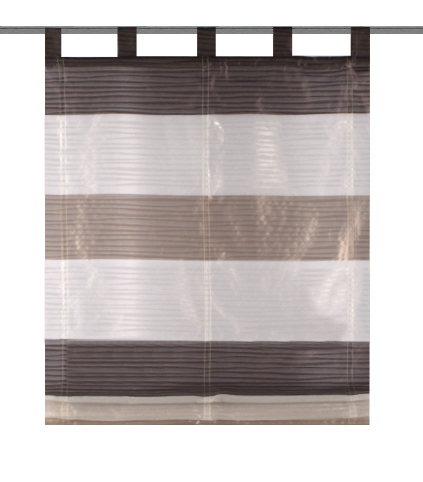 Raffrollo halbtransparentes Raffrollo 79183 SARNIA mit Scherli Querstreifen