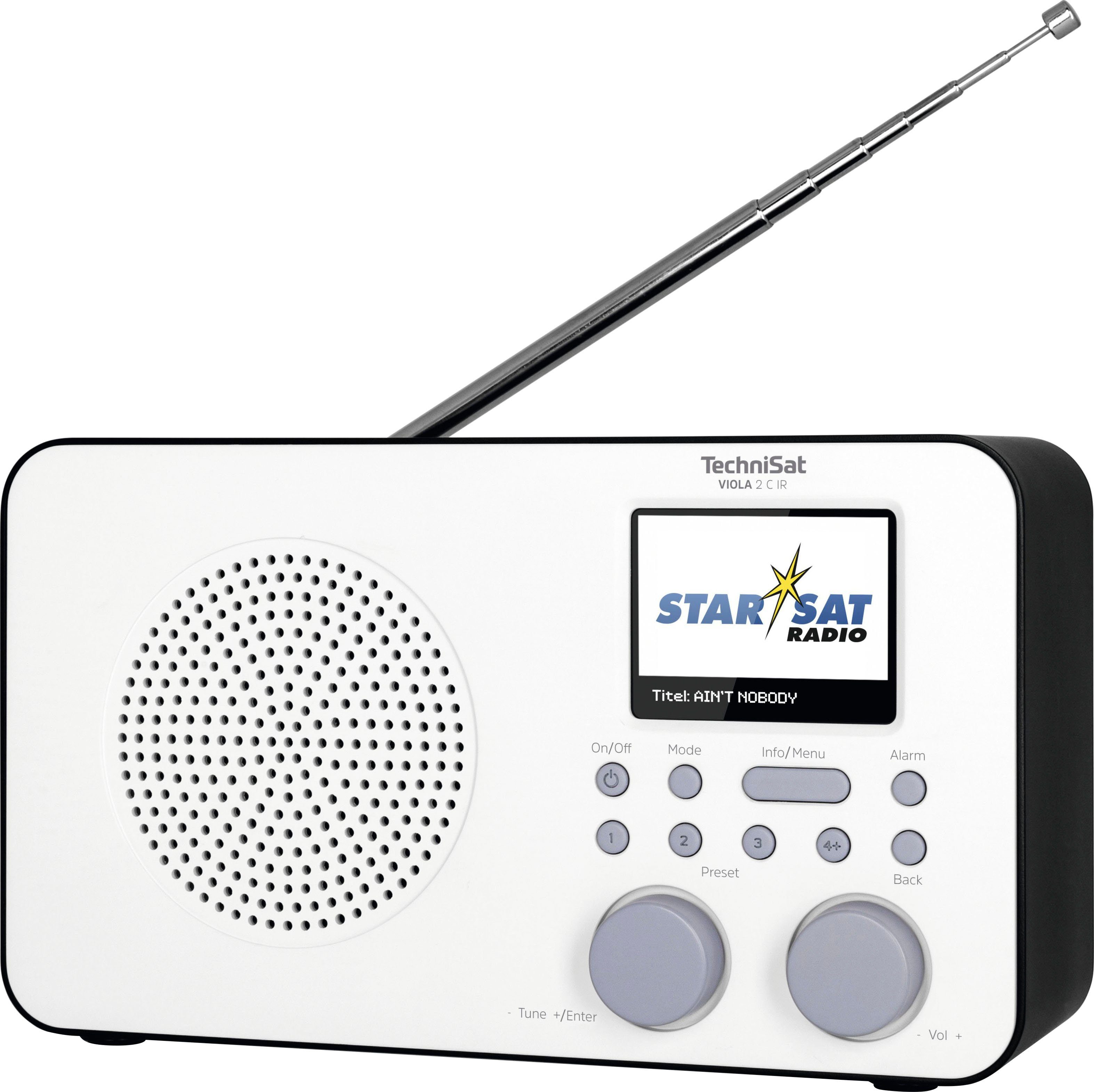 TechniSat VIOLA 2 C IR Tragbares Internet-Radio (Digitalradio (DAB), Internetradio, UKW mit RDS, mit DAB+, Farbdisplay, Akku)