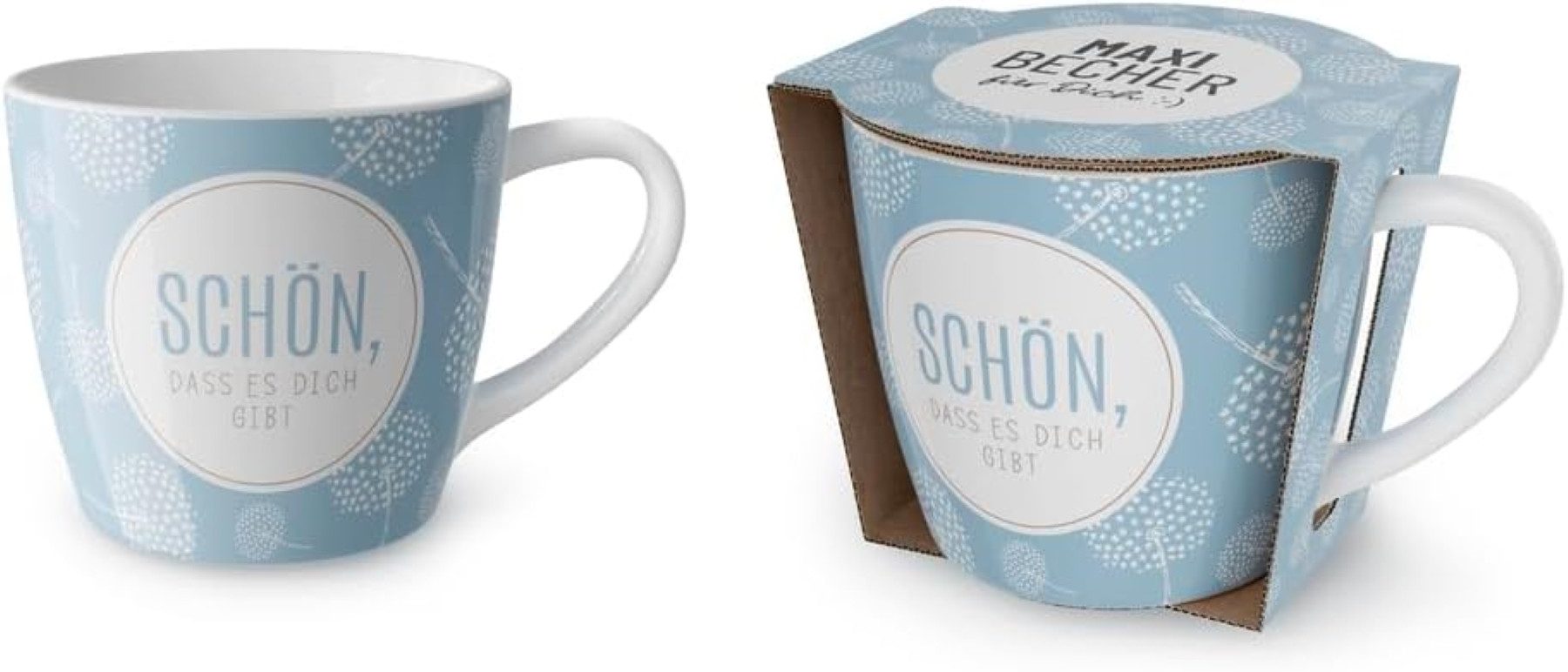 La Vida Geschenk für Dich Tasse La Vida Maxi-Becher für Dich, 400 ml, SCHÖN DASS ES DICH GIBT, Spülmaschinengeeignet